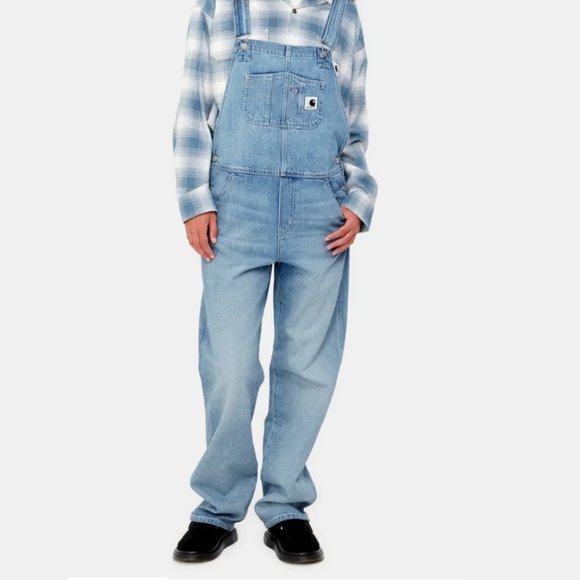BNWT Carhartt Women's Bib Overall Straight Blue - Picture 1 of 4